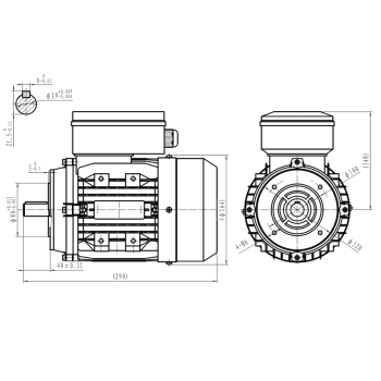 Silnik elektryczny jednofazowy 1,1kW 1400 obr/min. 80B14